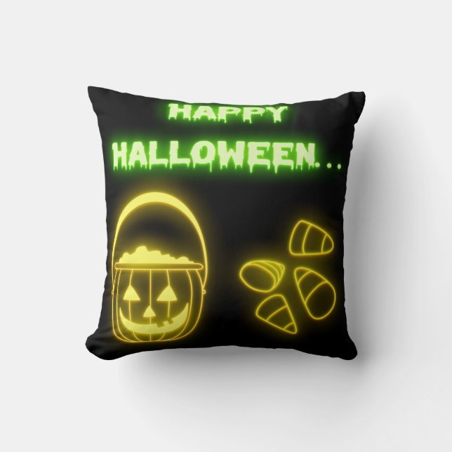Almofada Travesseiro Vintage Halloween Bat (Frente)