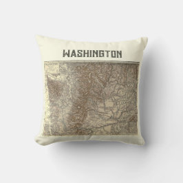 Almofada Travesseiro Vintage Washington Map
