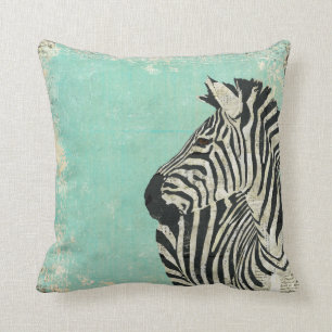 Almofada Travesseiro Vintage Zebra Blue MoJo