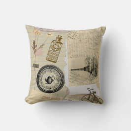 Almofada Travesseiro Vitoriano Vintage Stickers