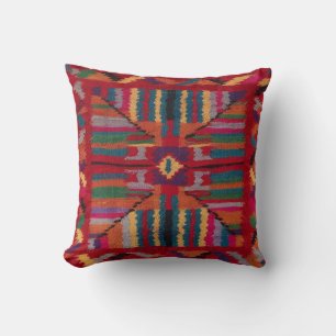 Almofada Travesseiros Autênticos do Kilim Vermelho: Um Lega