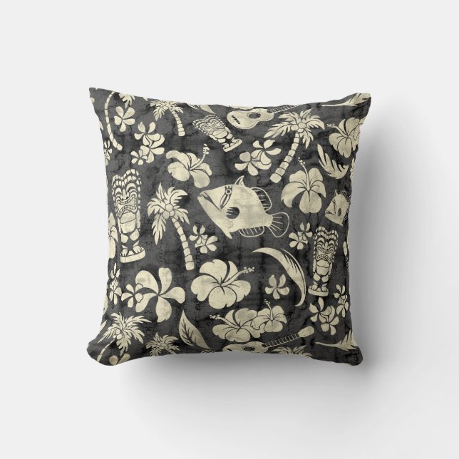 Almofada Travesseiros da Praça Batik Hawaik, na praia de Ma (Frente)