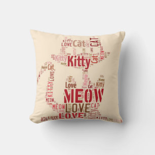 ALMOFADA TRAVESSEIROS DE GATINHO MEOW - TRAVESSEIRO DECORAT