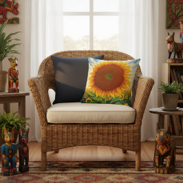 Almofada Travesseiros de girassol ao ar livre - Impressão d