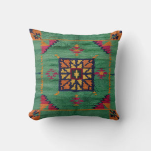 Almofada Travesseiros de Kilim Verde Autêntico: Um Toque de