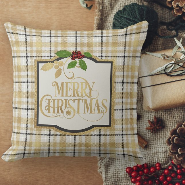 Almofada Travesseiros de Natal Feliz Travesseiro decorativo (Christmas pillows, festive merry Christmas throw pillow for couch)