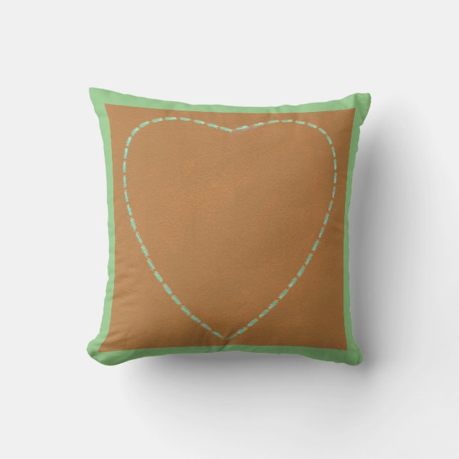 Almofada Travesseiros de Neon Green Terra Cotta Brown, Dash (Frente)