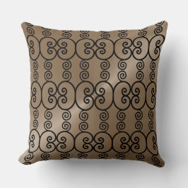 Almofada Travesseiros de padrão de ornamento moderno preto