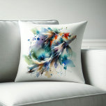 Almofada Travesseiros de Peixes Koi de Aquarela<br><div class="desc">Elevem a vossa decoração doméstica com a elegância serena dos nossos travesseiros decorativos de peixes koi de cor-de-água, apresentando um trabalho de arte vibrante e meticulosamente trabalhado de peixes koi graciosos em tons de laranja, vermelho, azul, verde e branco. Simbolizando boa sorte e beleza, este travesseiro captura a essência dessas...</div>