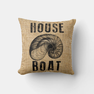 Almofada Travesseiros de Sotaque de Barcos de Burlap House