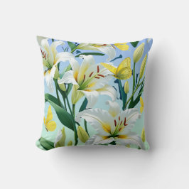 Almofada Travesseiros decorativos Borboleta Amarela branca