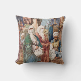 Almofada travesseiros decorativos de arte "O Bazar da Seda"