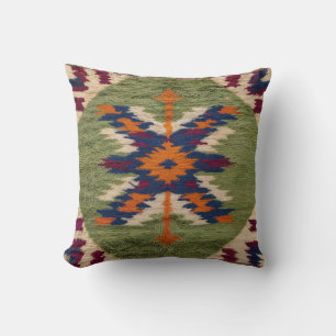 Almofada Travesseiros decorativos de Kilim Verde: Eterno De