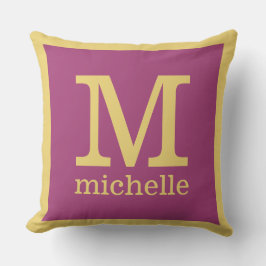 Almofada Travesseiros decorativos de Monograma e Nome Perso