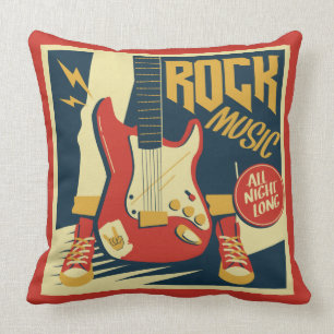 Almofada travesseiros decorativos de música Retro Rock