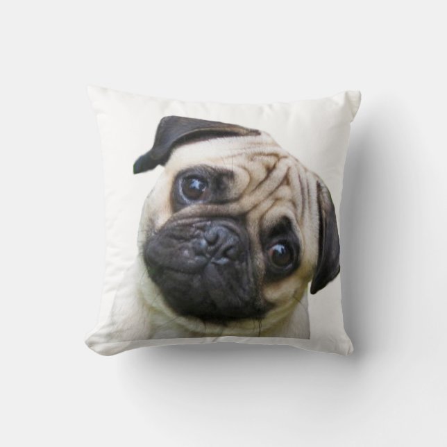 Almofada Travesseiros decorativos do design do "Pug" (Frente)