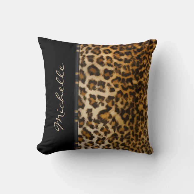 Almofada Travesseiros decorativos do estilo Leopard do Mono (Frente)