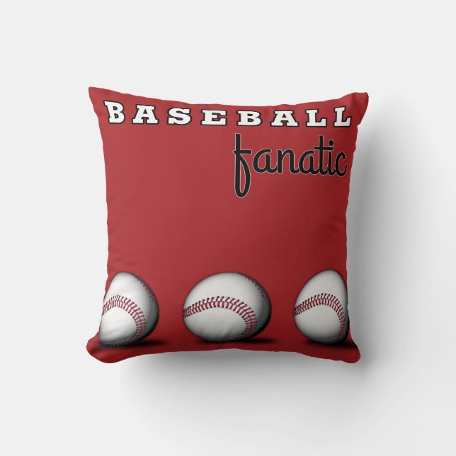 Almofada Travesseiros decorativos do fanático do basebol (Frente)