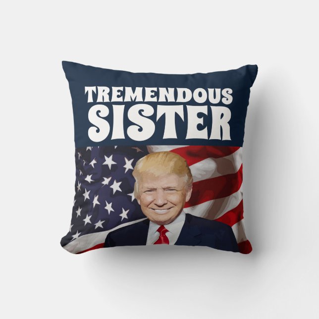 ALMOFADA TRAVESSEIROS DECORATIVOS IRMÃ TRUMP (Frente)