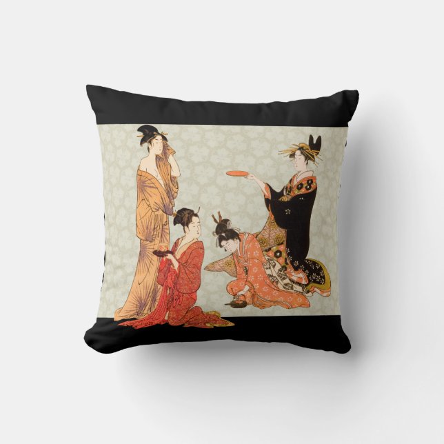 Almofada Travesseiros decorativos japoneses bonitos do (Frente)