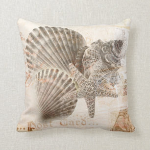 Almofada Travesseiros decorativos Vintage Seashells