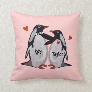 Almofada Travesseiros do amor do pinguim