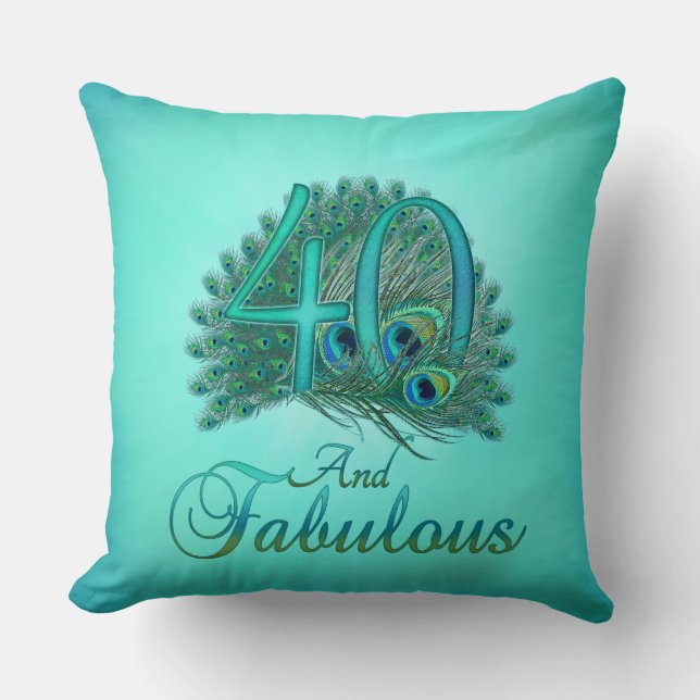 Almofada Travesseiros do aniversário de 40 anos (Frente)