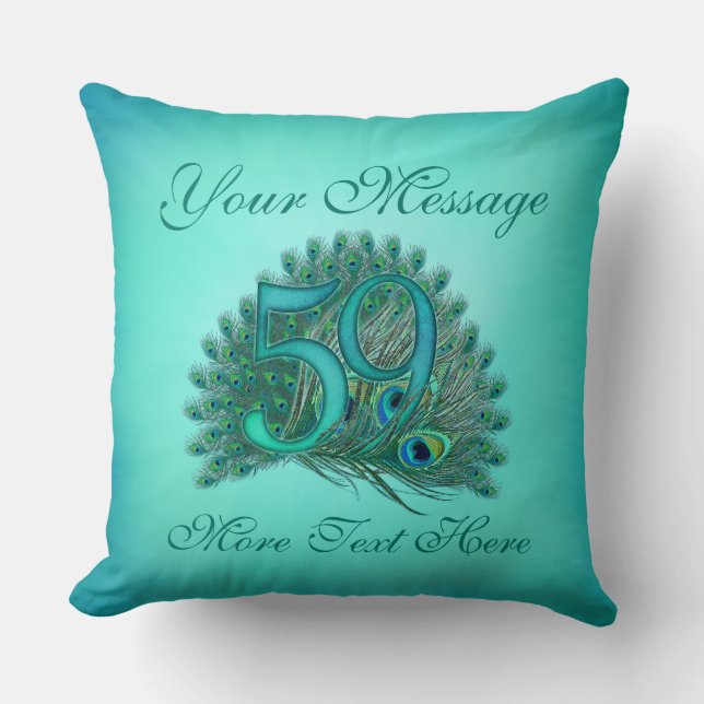 Almofada Travesseiros do aniversário do 59th aniversário do (Frente)