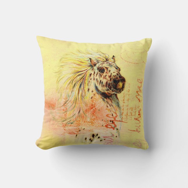 Almofada Travesseiros do design 2 do cavalo (Frente)