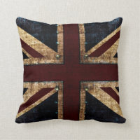 Travesseiros do lance de Union Jack do Grunge