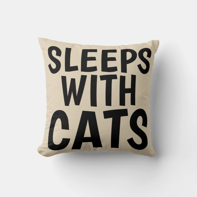Almofada Travesseiros Engraçados, SONHOS COM GATOS (Frente)