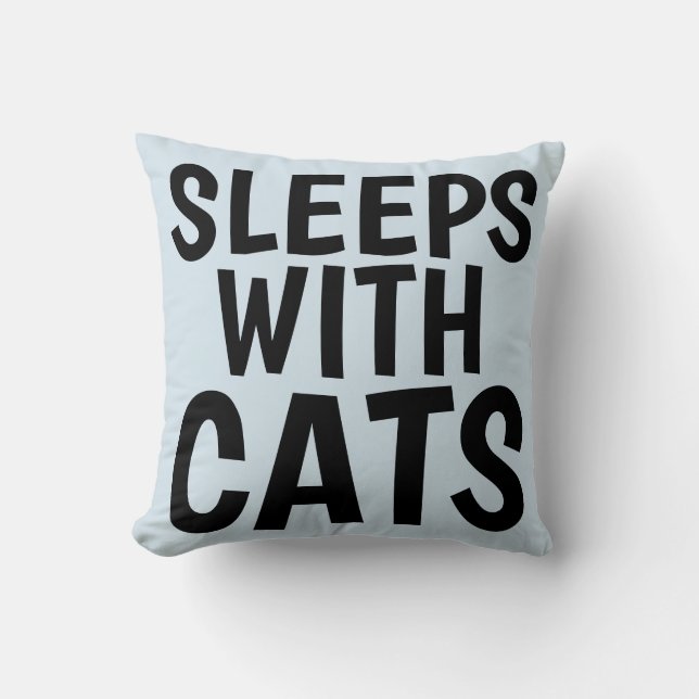Almofada Travesseiros Engraçados, SONHOS COM GATOS (Frente)