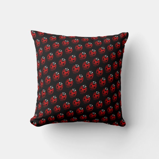 Almofada Travesseiros Ladybug Travesseiros de Arte Ladybird (Frente)