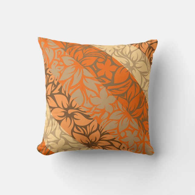 Almofada Travesseiros listrados do hibiscus havaiano da (Frente)