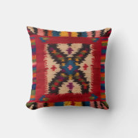 "Travesseiros requintados de Kilim Vermelho em Par