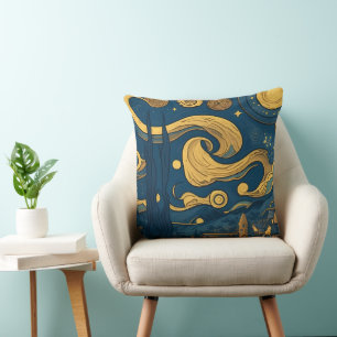 Almofada Travesseiros Van Gogh, IA gerou Design de Noite Es