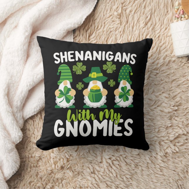 Almofada Travessuras Com Meus Gnomos Dia de São Patrício Gn (Cobertor)