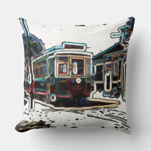 Almofada TRC Neon Streetcar no Travesseiro decorativo stn 5 (Frente)