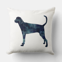 Treing Walker Coonhound Watercolor Silhouette