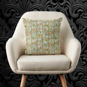 Almofada Treliça por William Morris, Têxtil de Jardim Vinta