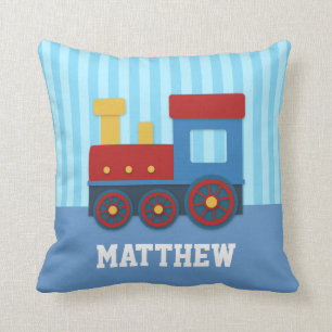 Almofada Trem Cute e Colorido para Quarto de Meninos