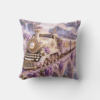Almofada Trem de Fantasia da Máquina de Escrever Lilac Pear