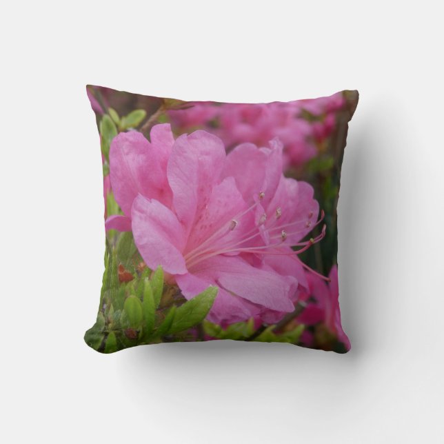 Almofada Trend Throw Pillow With Picture Of Rhododendron (Frente)