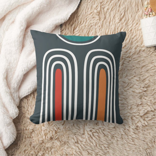 Almofada Trendy arco-íris e abstrato de mão desenhada à mão (Cobertor)