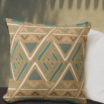 Almofada Trendy Boho Mud Cloth Pattern Mostarda<br><div class="desc">O padrão moderno de decor em casa com motivos étnicos. Trendy Bohemian Interior impressão. Design de seta zag Zig.</div>