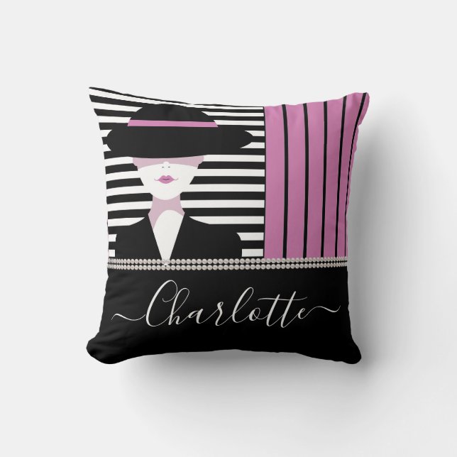Almofada Trendy Chic Lady com esse travesseiro decorativo (Frente)