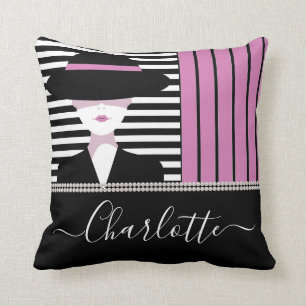 Almofada Trendy Chic Lady com esse travesseiro decorativo