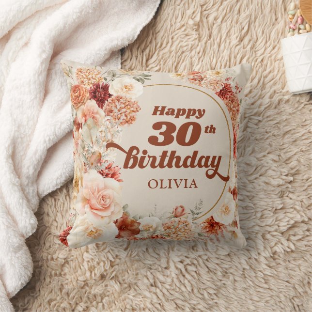 Almofada Trendy cobre hydrangea e rosa outono (Cobertor)