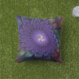 Almofada Trendy Colorful Modern Abstrato Fractal