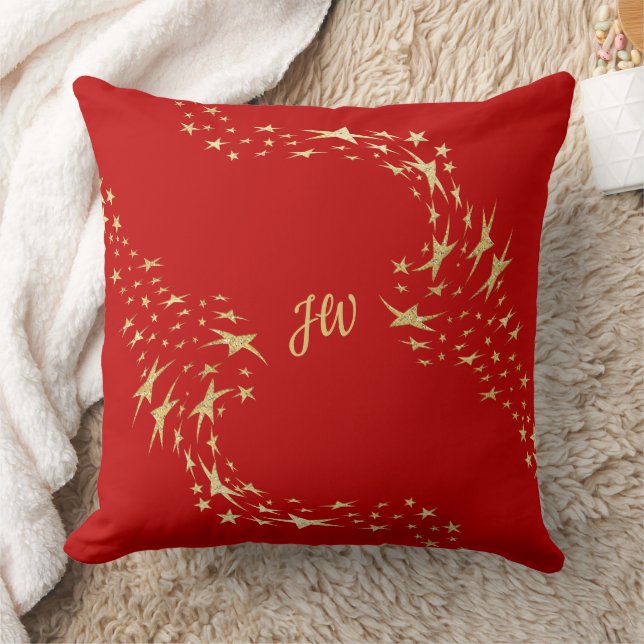 Almofada Trendy Dourado Stars Monogramas (Cobertor)